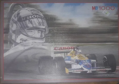 Dessin au crayon et pastel J. Runel Nigel Mansell, photo 1