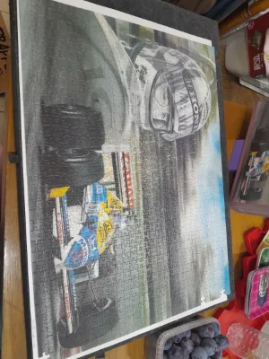 Dessin au crayon et pastel J. Runel Nigel Mansell, photo 2