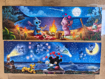 Boite de 3 puzzles - Le Roi Lion - Mickey and Minnie - Stitch · photo 2