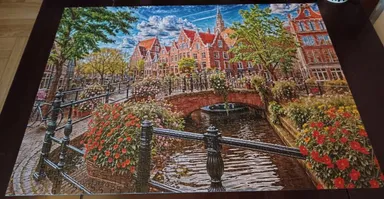 Flowers by the canal