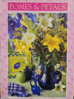 Lilies in Blue Glass Jug