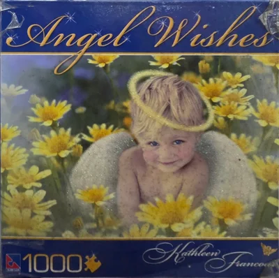 Cherub in Yellow Daisies