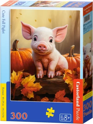 Cute fall piglet