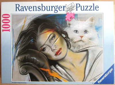 Frau mit Katze