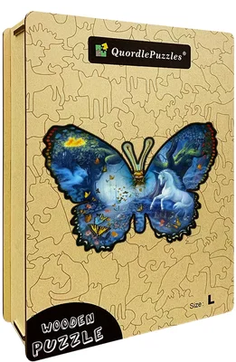 Puzzle en bois papillon