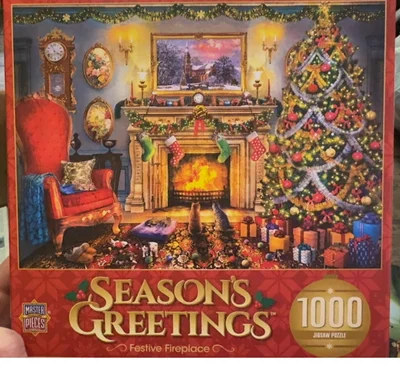 Season’s Greetings Festive Fireplace