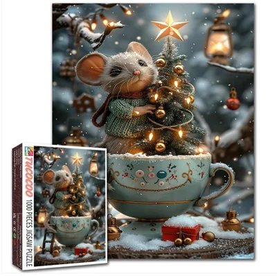 Souris de Noël et Sapin en Tasses