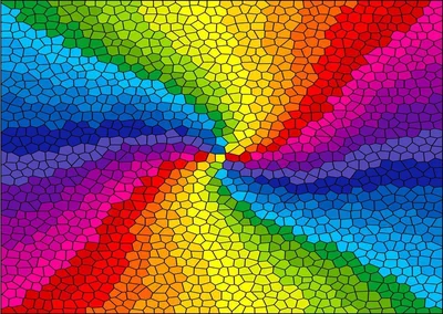 Stained Glass Rainbow Burst