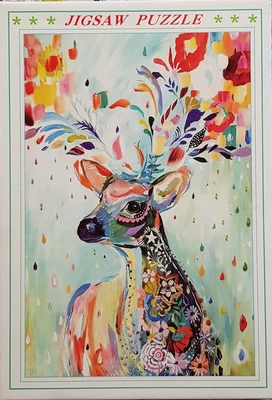 No title (Flower Raindrop Colourful Deer)
