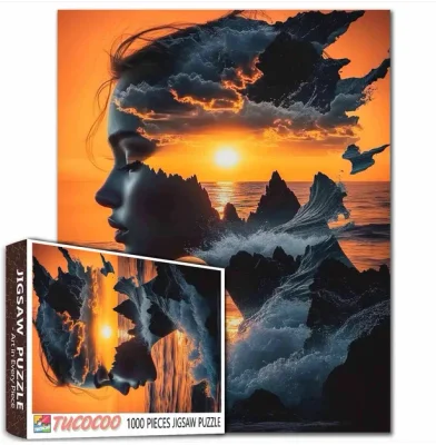Femme Coucher de Soleil Paysage de Rêve