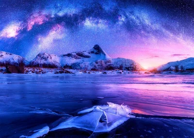 Milky Way over Lofoten Island, Norway