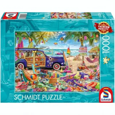 Une plage haute en couleur
