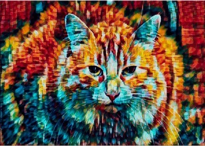 Boho Hippie Tabby Cat