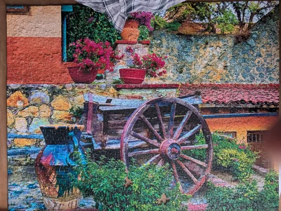 Colorful courtyard
