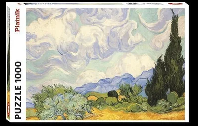 Wheat Field with Cypresses