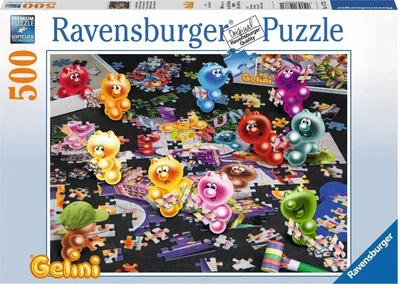 Les gélinis font un puzzle
