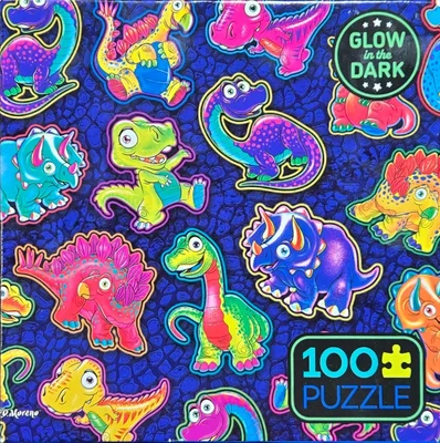 Dinosaur Sticker Collage Glow