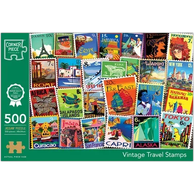 Vintage travel stamps