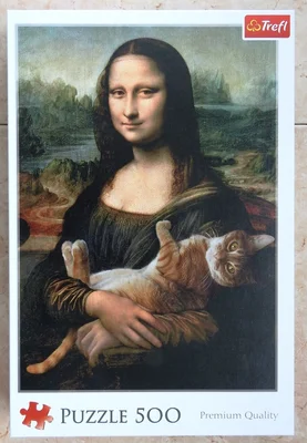 Mona Lisa and Purring Kitty
