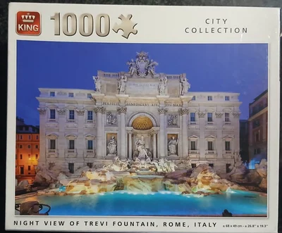 Night View of Trevi Fountain, Rome, Italy