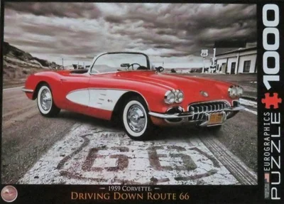 1959 Corvette Driving Down Route 66