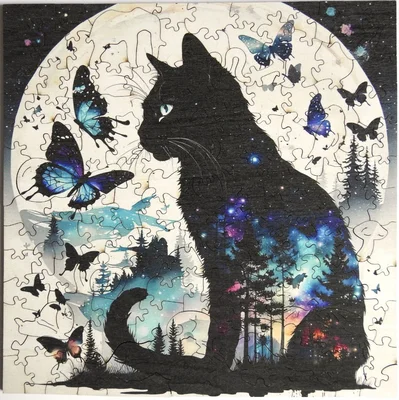 Cat and Butterflies