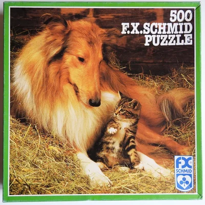 Collie mit Kätzchen