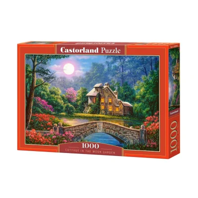 Cottage in the moon garden