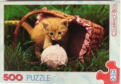 Kitten With Woollen Ball