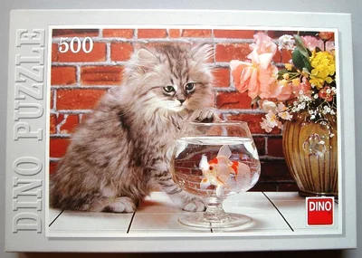Kitten and Goldfish