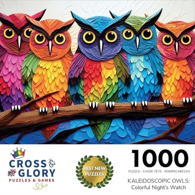 Kaleidoscopic Owls: Colorful Night’s Watch