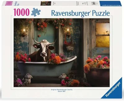 The cow with the flowerye