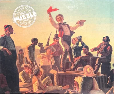 The Jolly Flatboatmen in Port (Detail), 1857
