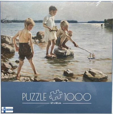 Boys Playing on the Shore