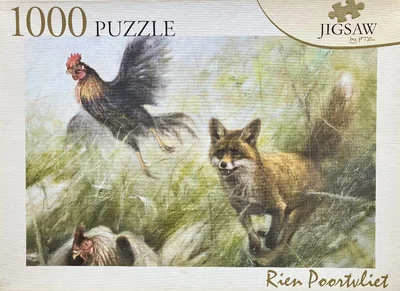 Rien Poortvliet: Fox Chasing Roosters
