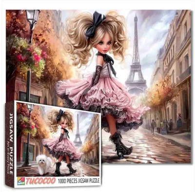 Fille à la mode à Paris