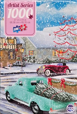 Winter Town Antique Cars