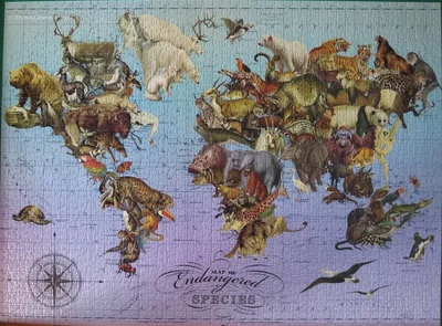 Map of Endangered & Threatened Species of Land & Air