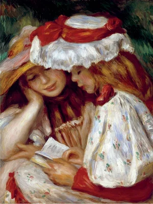 Two Girls Reading