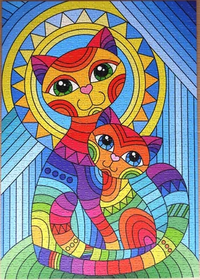 Inseparable Cat and Kitten
