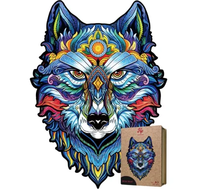 Puzzle en bois loup