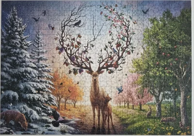 Magical Deer and the four seasons