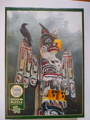 Totem pole in the mist
