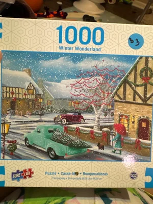 Winter Town Antique Cars
