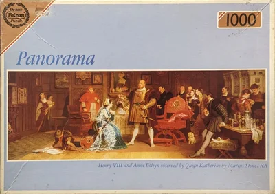 Henry VIII and Anne Boleyn observed by Queen Catherine