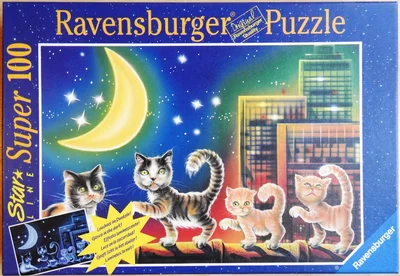 Katzen im Mondschein
