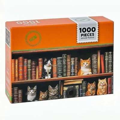 Bibliothèque chat
