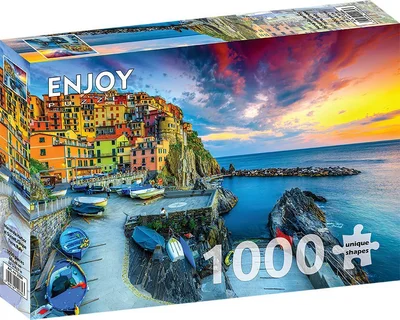 Manarola Harbor at Sunset, Cinque Terre, Italy