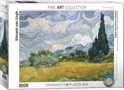Wheat Field with Cypresses