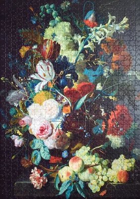 Jan Van Huysum - Still Life with Flowers and Fruit, 1715